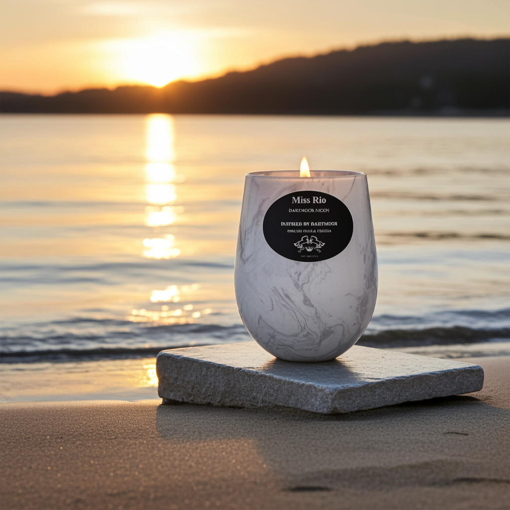 Dartmoor moon vegan candle inspired by British equestrian Heritage.