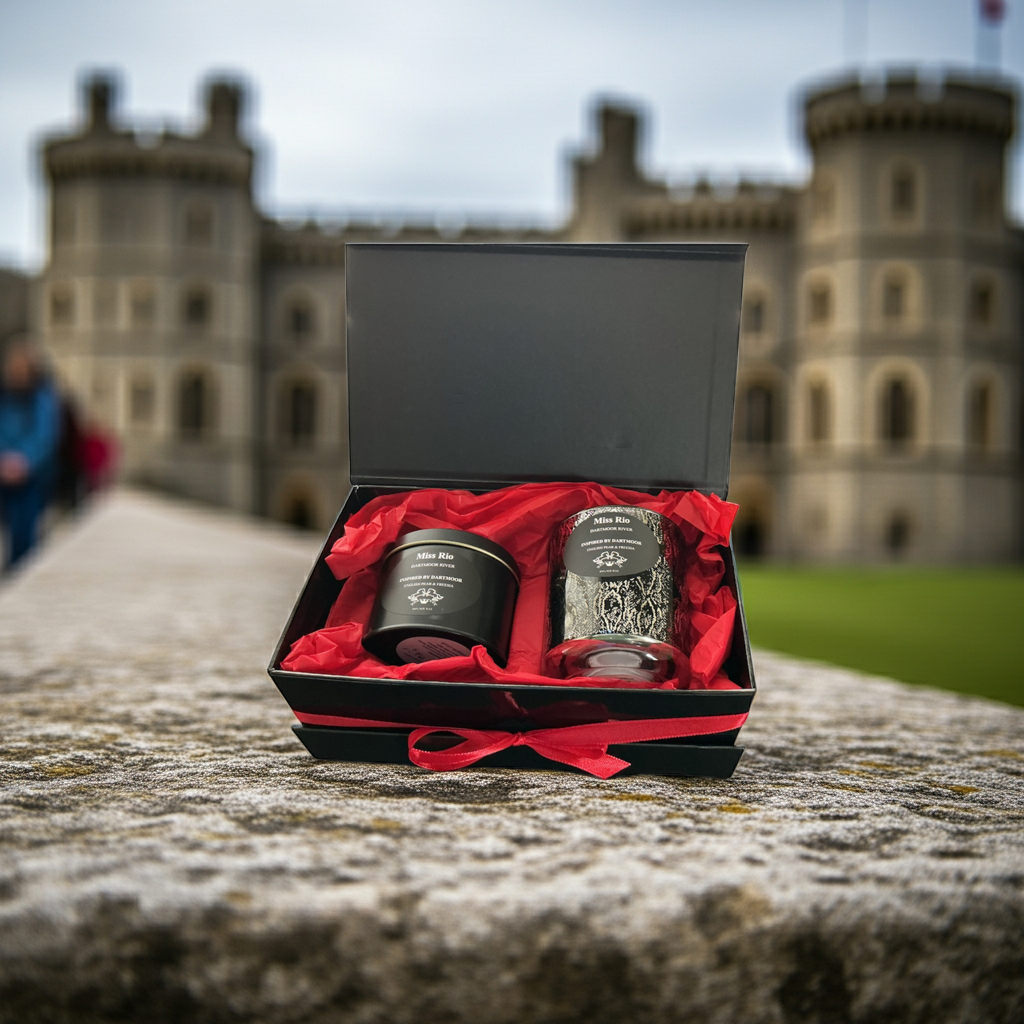Elegant candle gift set silver and black vogue with a tin ,luxurious scent English Pear & Freesia.