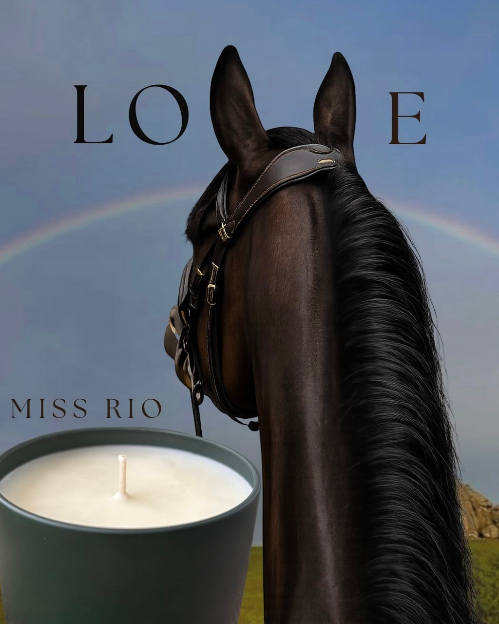 Luxury Tomato Vine soy candle by Miss Rio, inspired by Dartmoor, equestrian heritage and the English countryside