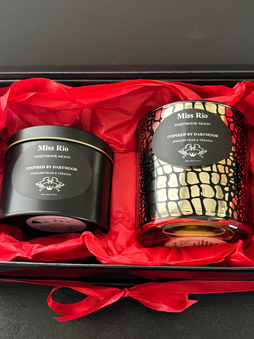 British Heritage equestrian inspired soy candle gift set ,English Pear & Freesia. Vegan friendly 