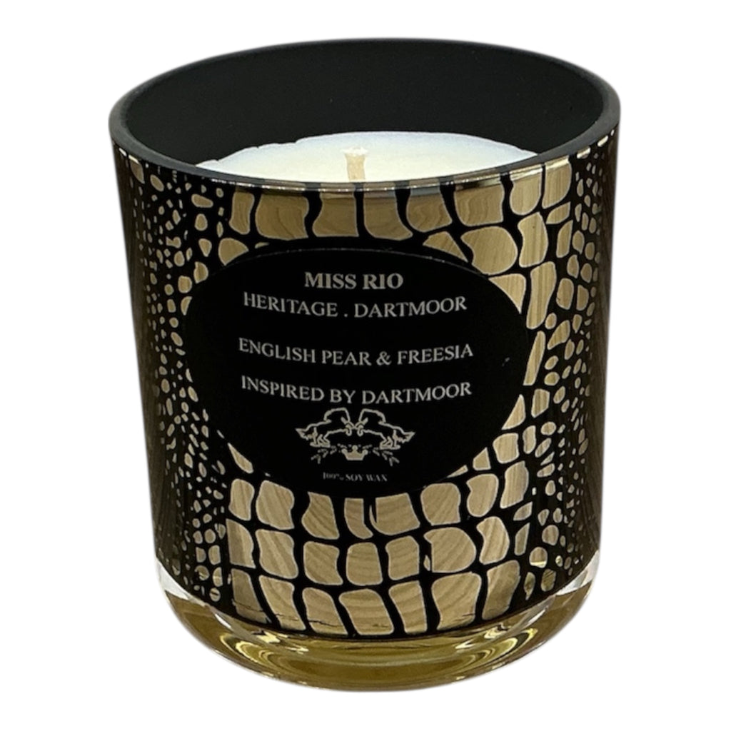 Heritage Dartmoor candle crocodile texture close up