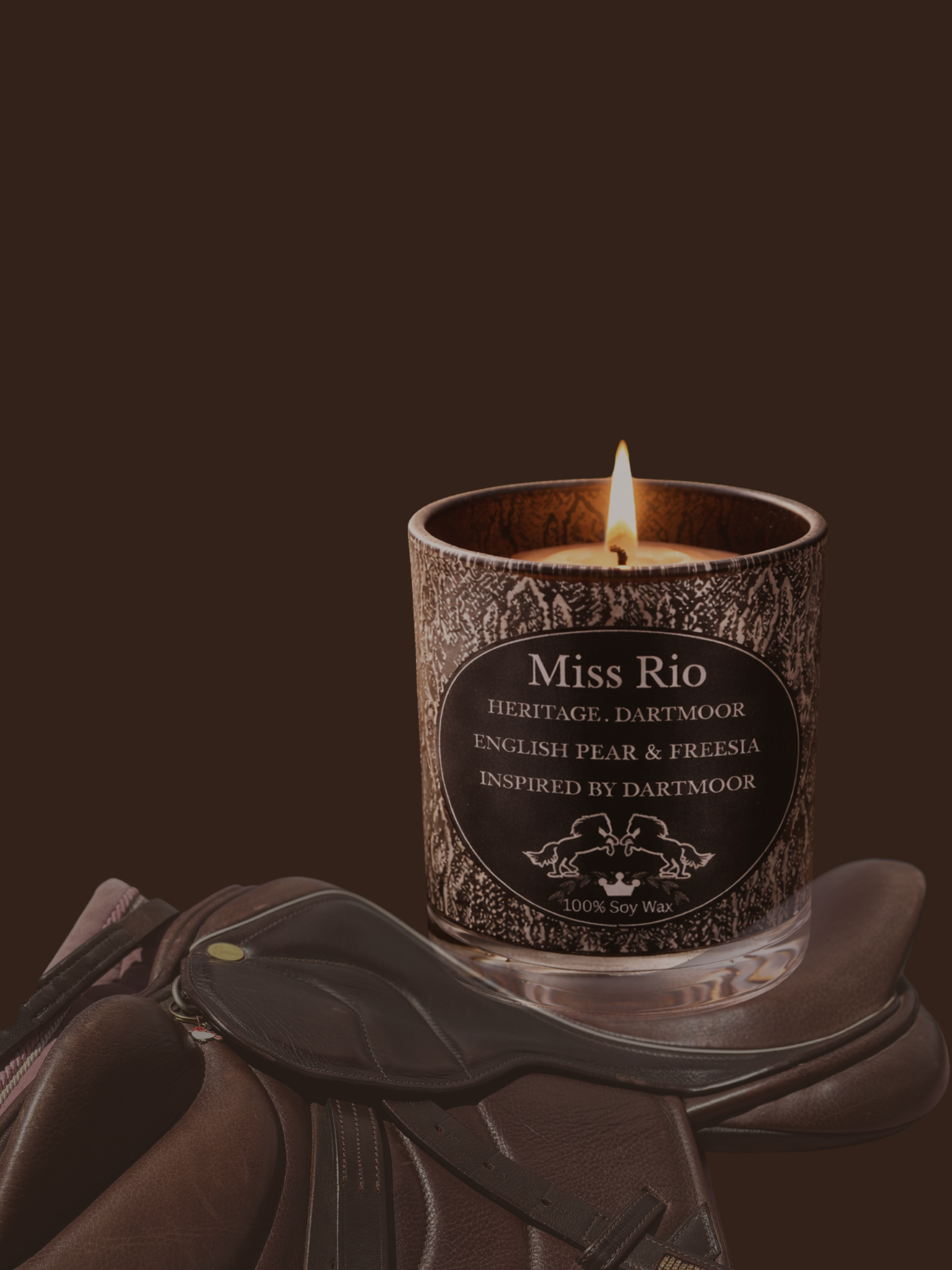 British Heritage Candle - DARTMOOR Python Silver & Black 25cl English Pear & Freesia