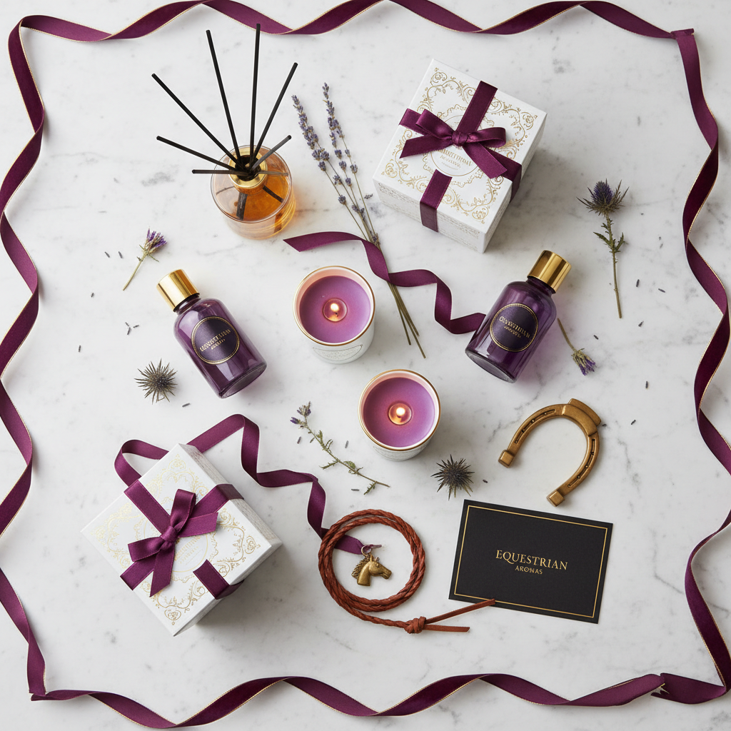 Candle collection flat lay