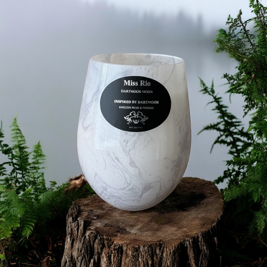 British Heritage Dartmoor moon luxury vegan candle life style.